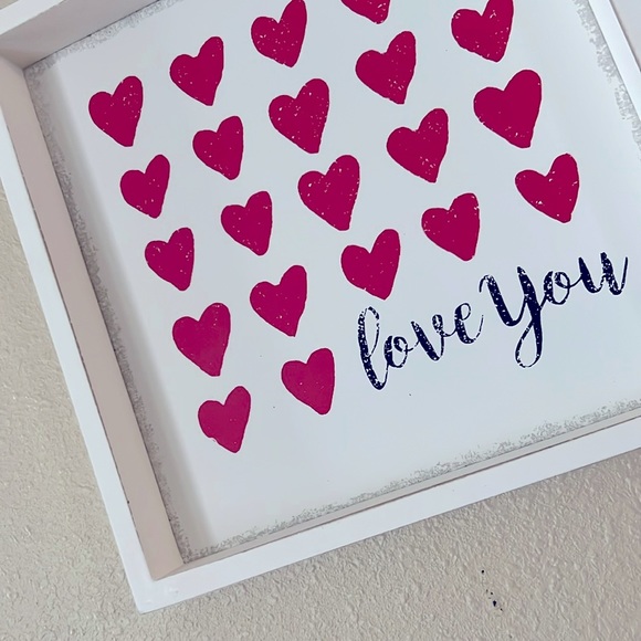 Love You Nursery Kids Room Farmhouse Style Valentines Wood Box Style Wedding - Picture 3 of 6